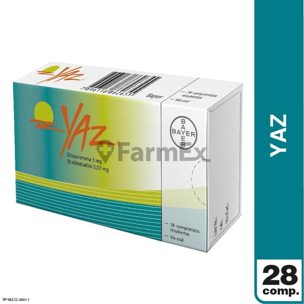Yaz x 28 comprimidos susc-1 de 6 meses Farmex-Suscripciones-Persistente